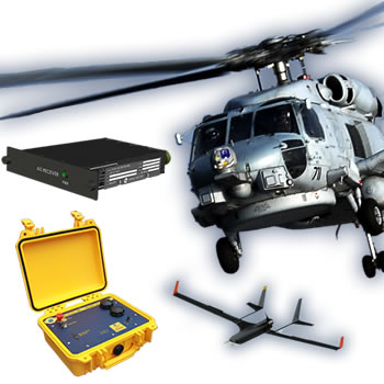 SA161-MH MIL-Spec dual AIS receiver for aircraft with ST162-T1 portable AIS test set, MH60 helicopter and Insitu Integrator UAV