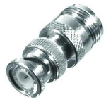 Type N female to BNC male barrel adapter