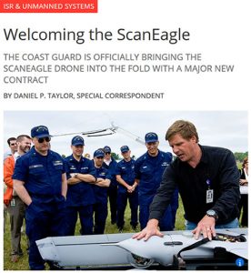 ISR & Unmanned Systems USCG Welcoming ScanEagle